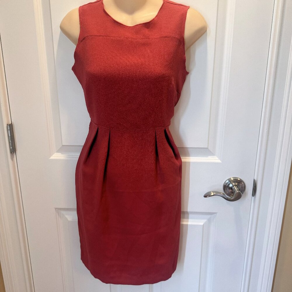 Loft A line Dress Orange Red-ish 0P EUC  0P